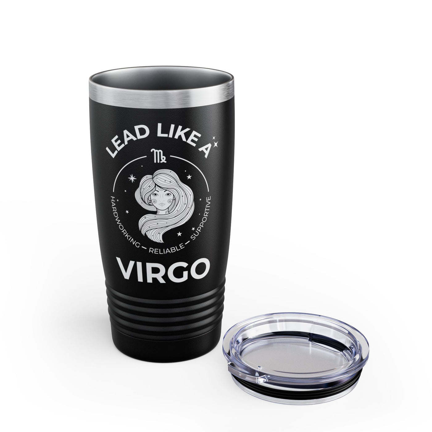 Lead Like a Virgo #2 - Black Ringneck Tumbler, 20oz