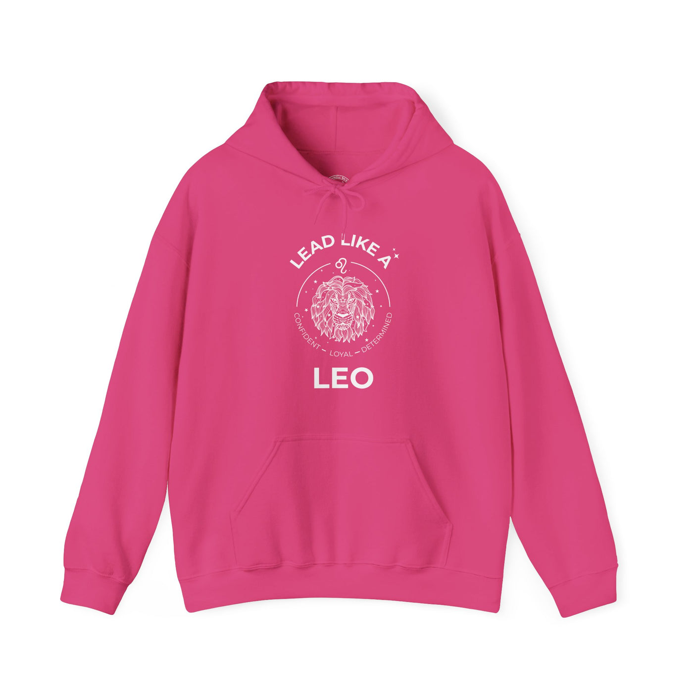 LEAD LIKE a Leo #2 - Heavy Hooded Sweatshirt - White/Black