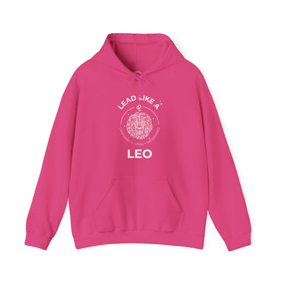 LEAD LIKE a Leo #2 - Heavy Hooded Sweatshirt - White/Black