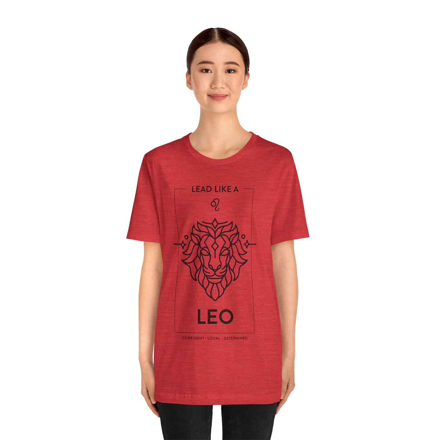 Lead Like a Leo #1 - Black on Heather Colors