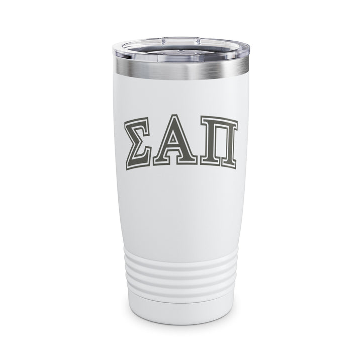 Sigma Alpha Pi - Ringneck Tumbler, 20oz - Grey/White/Black