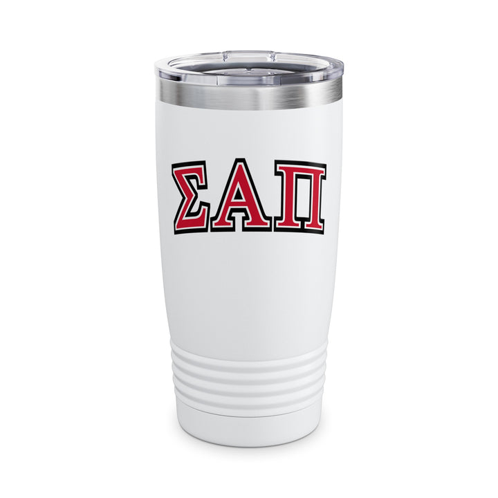 Sigma Alpha Pi - Ringneck Tumbler, 20oz - Red/White