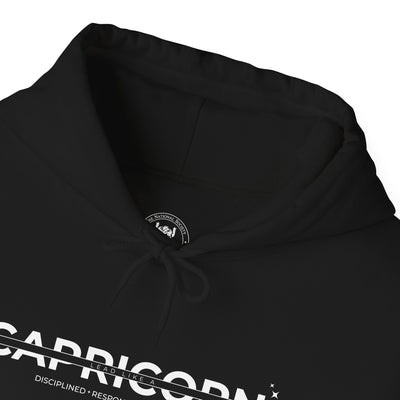 LEAD LIKE A Capricorn #3 - Heavy Hooded Sweatshirt - White/Black