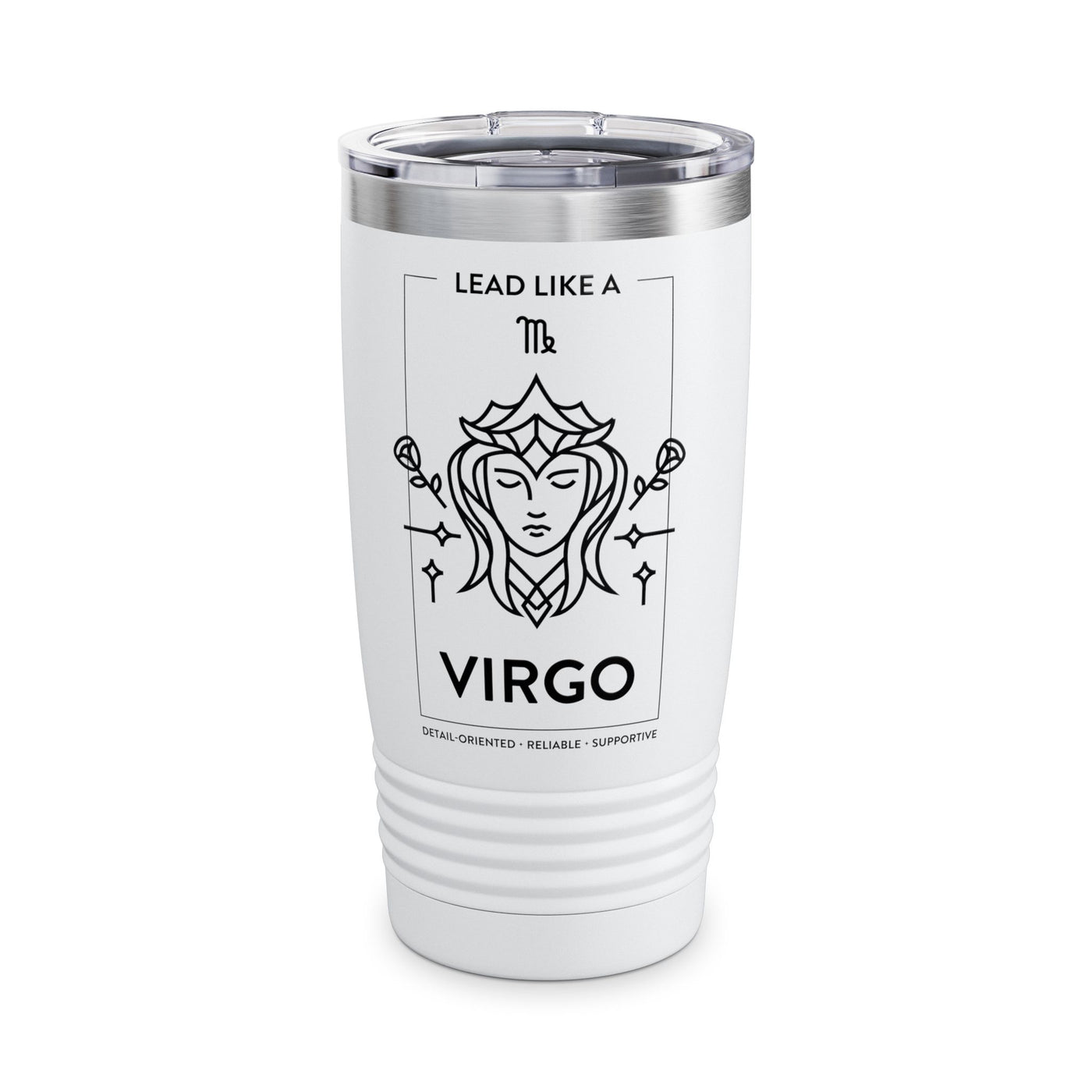 Lead Like a Virgo #1 - White Ringneck Tumbler, 20oz