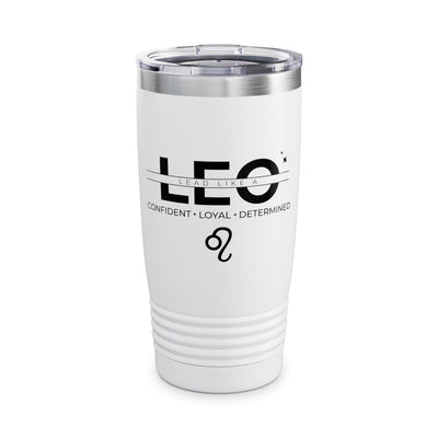 Lead Like a Leo #3 - White Ringneck Tumbler, 20oz