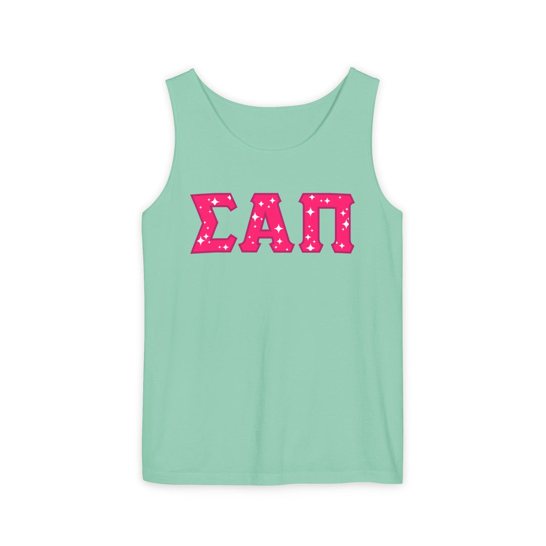 Sigma Alpha Pi Tank Top - Pink logo