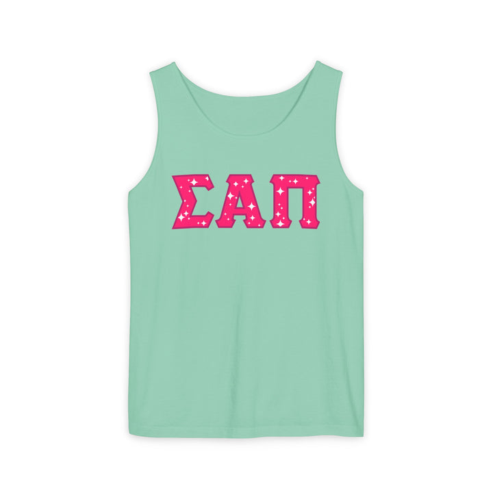 Sigma Alpha Pi Tank Top - Pink logo