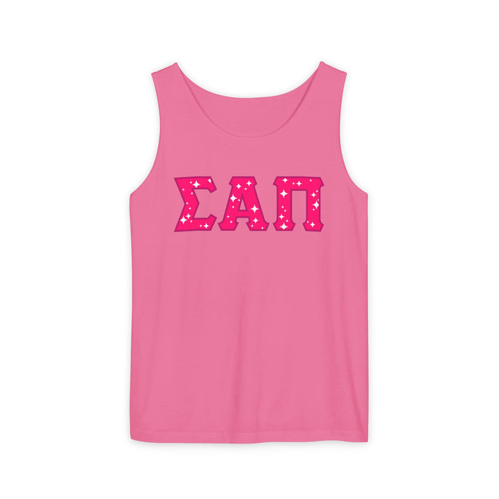 Sigma Alpha Pi Tank Top - Pink logo