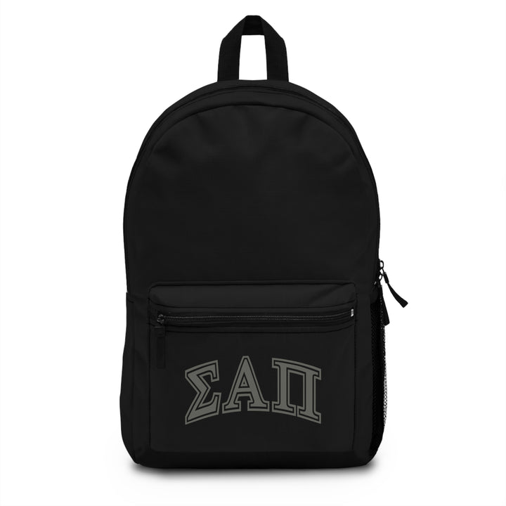 Sigma Alpha Pi Backpack - Grey on Black