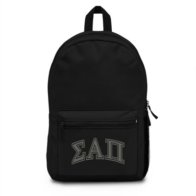 Sigma Alpha Pi Backpack - Grey on Black