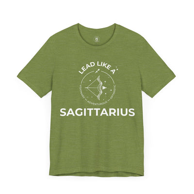 Lead Like a Sagittarius #2 - White on Heather Colors