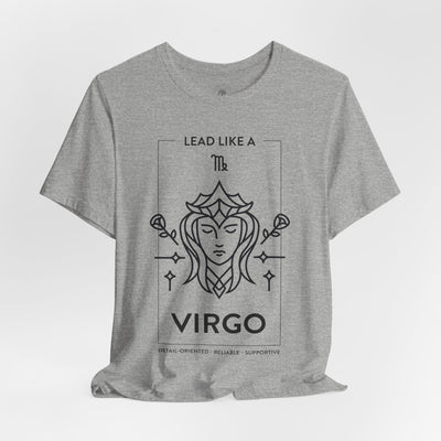 Lead Like a Virgo #1 - Black on Heather Colors