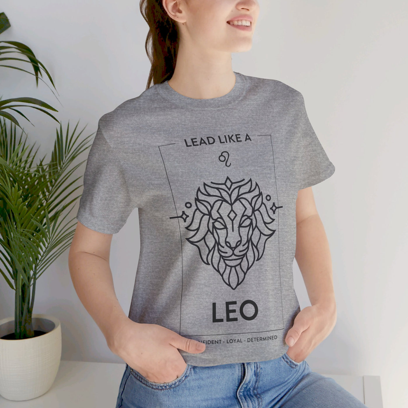 Lead Like a Leo #1 - Black on Heather Colors