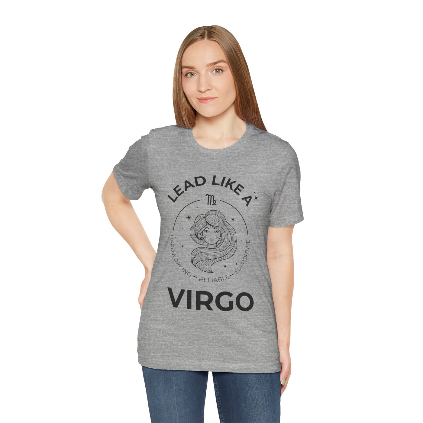 Lead Like a Virgo #2 - Black on Heather Colors