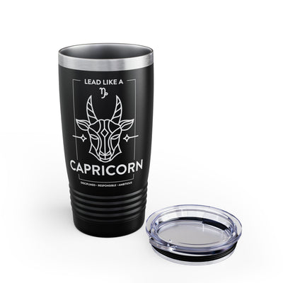 Lead Like a Capricorn #1 - Black Ringneck Tumbler, 20oz