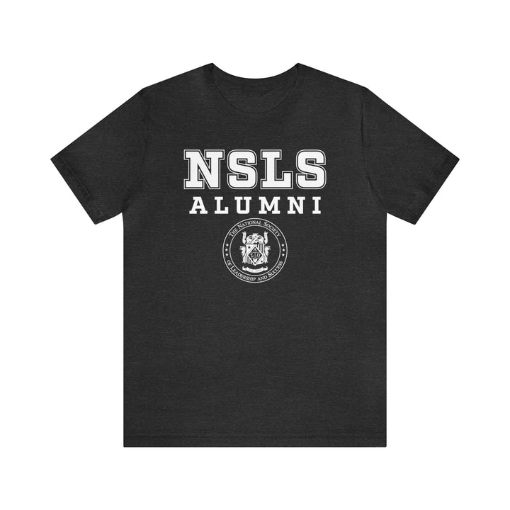 NSLS Alumni Logo Stack T-Shirt - Dark Heather Grey