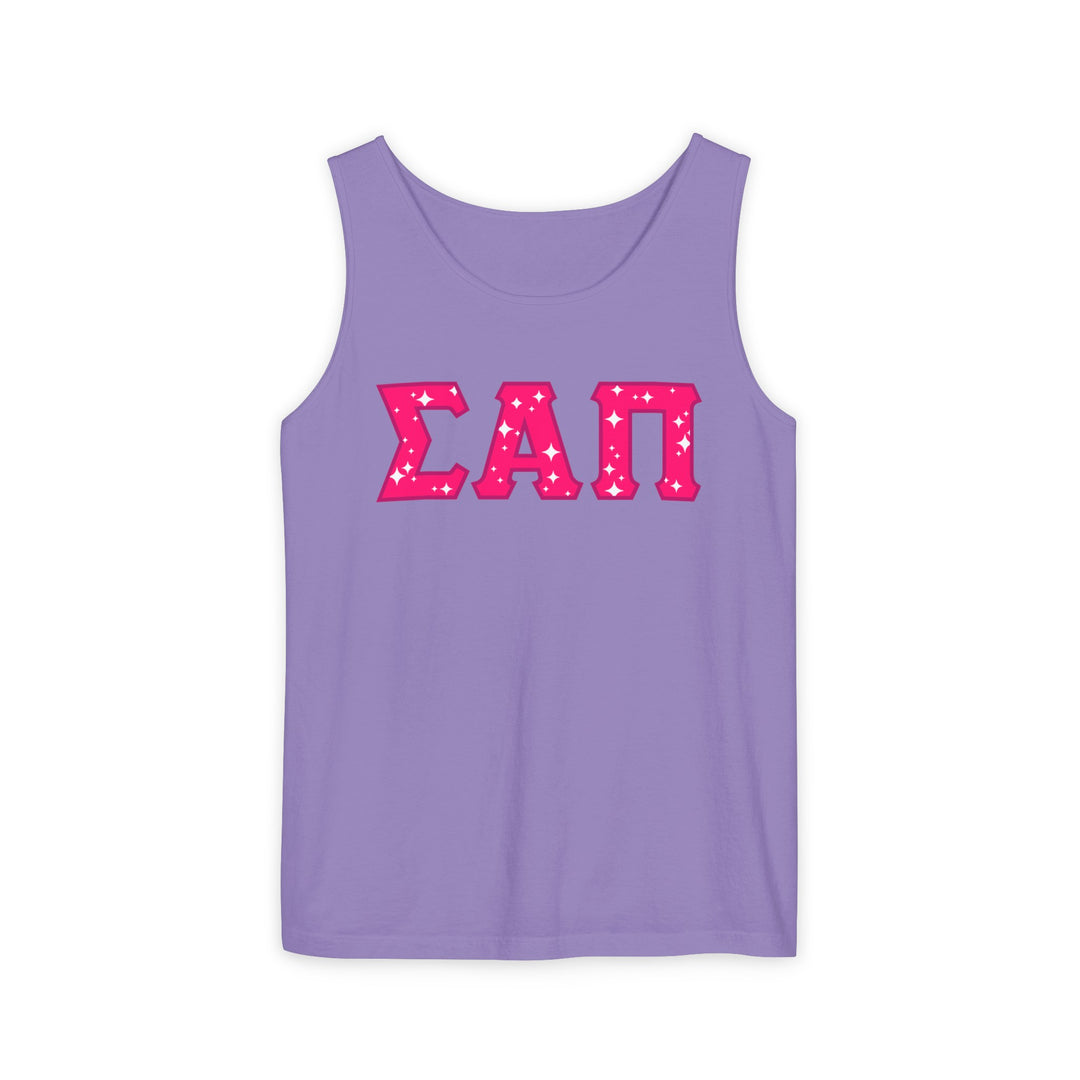 Sigma Alpha Pi Tank Top - Pink logo
