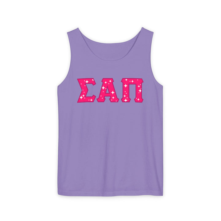 Sigma Alpha Pi Tank Top - Pink logo