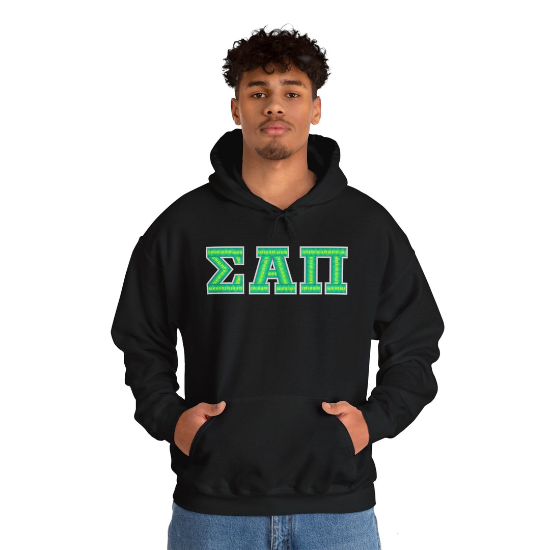 Sigma Alpha Pi Heavy Hooded Sweatshirt - Green &