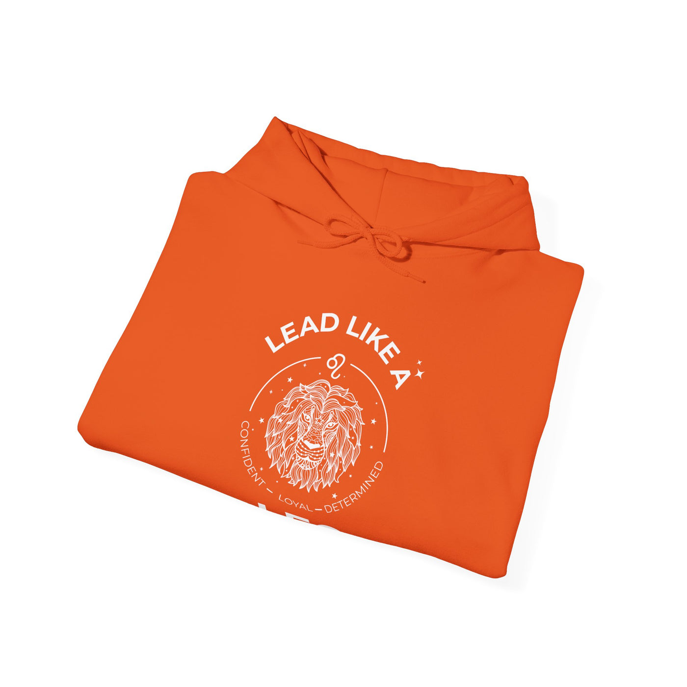 LEAD LIKE a Leo #2 - Heavy Hooded Sweatshirt - White/Black