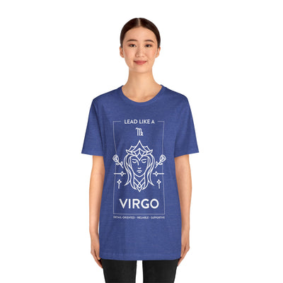 Lead Like a Virgo #1 - White on Heather Colors