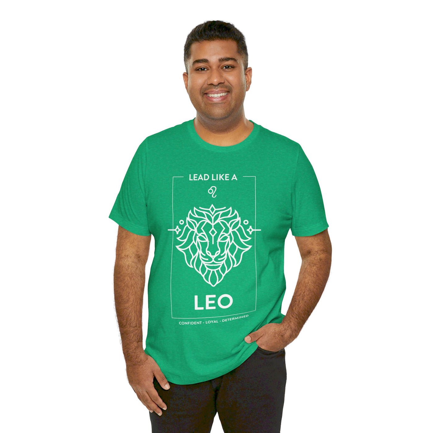 Lead Like a Leo #1 - White on Heather Colors