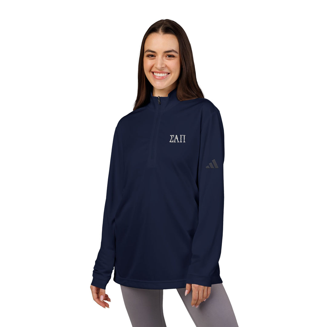adidas® Embroidered Quarter-Zip Pullover - ΣΑΠ