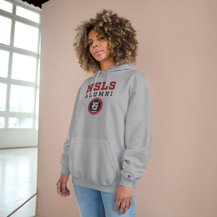 NSLS Champion Alumni Logo Stack Hoodie - Grey