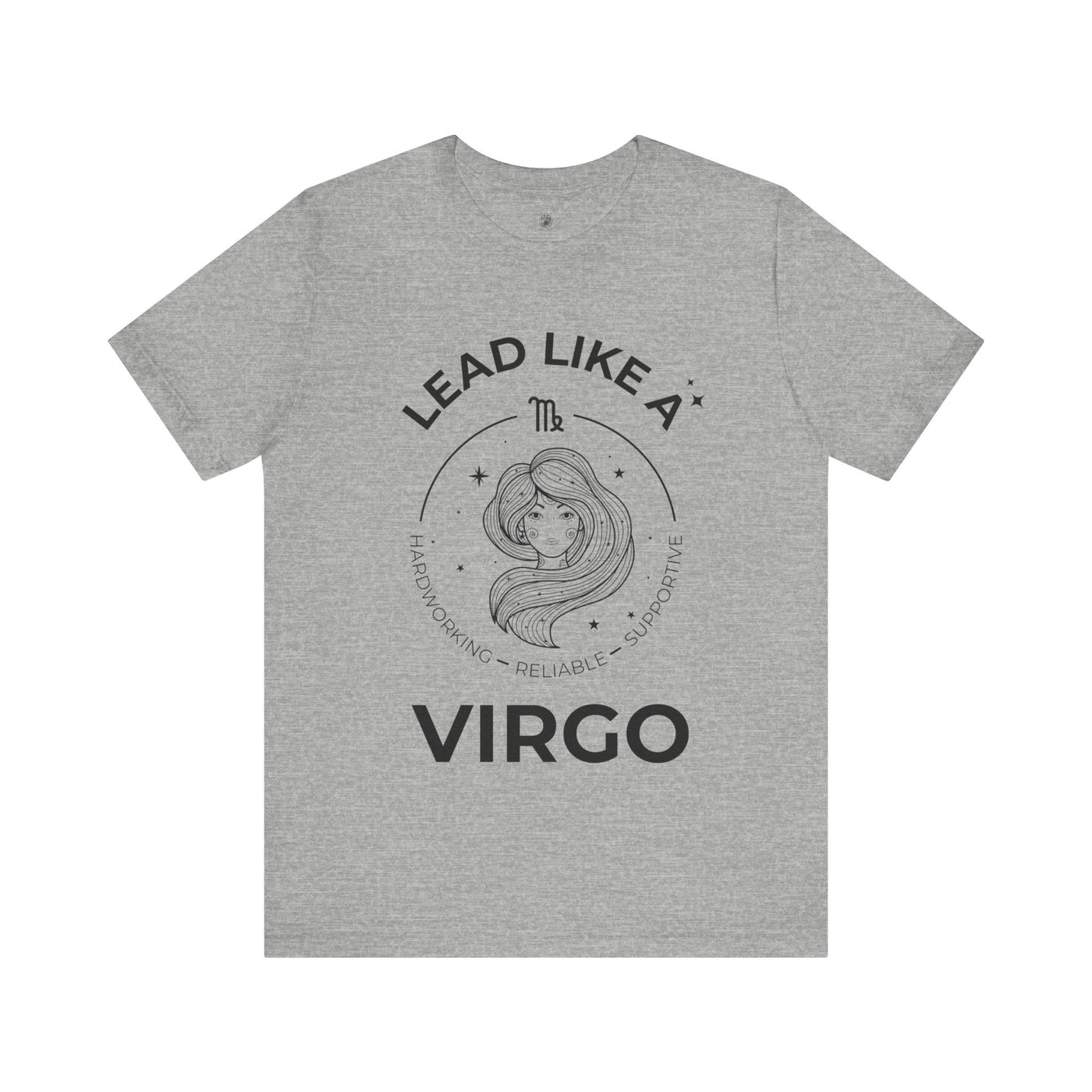 Lead Like a Virgo #2 - Black on Heather Colors