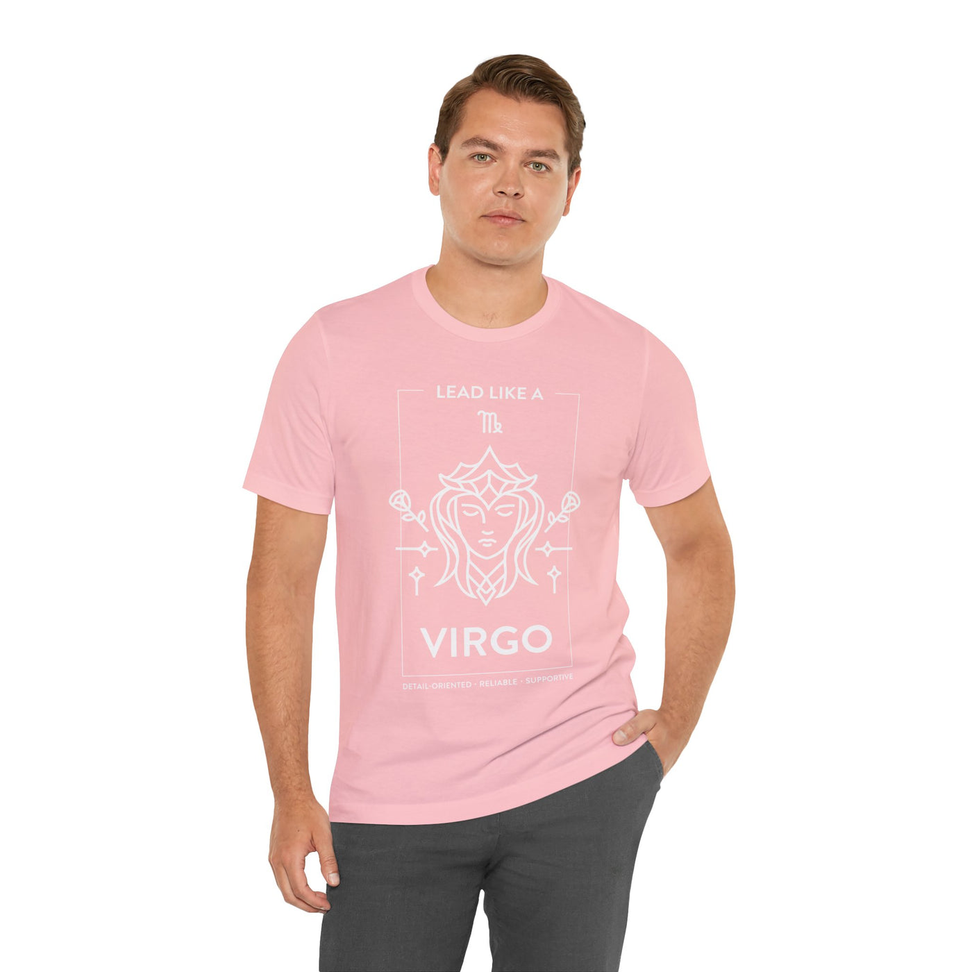 Lead Like a Virgo #1 - White on Heather Colors