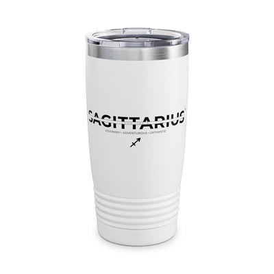 Lead Like a Sagittarius #3 - White Ringneck Tumbler, 20oz