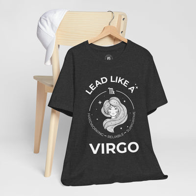 Lead Like a Virgo #2 - White on Heather Colors