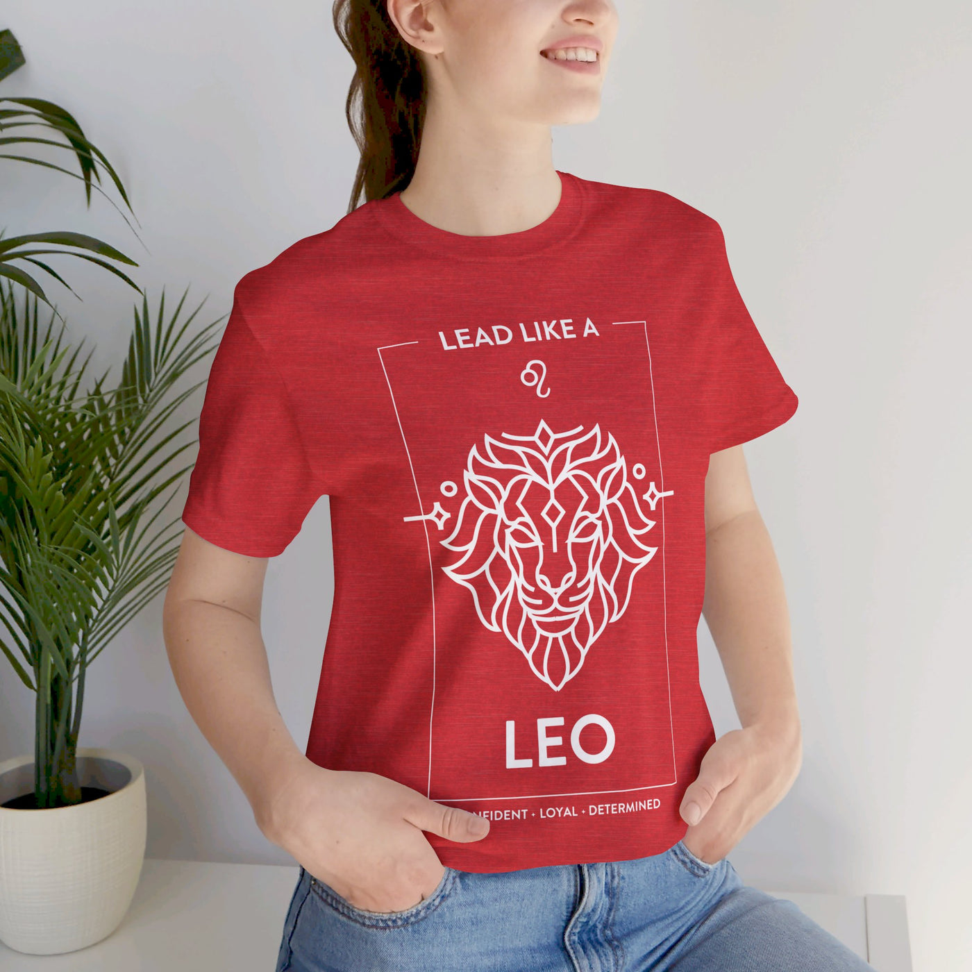 Lead Like a Leo #1 - White on Heather Colors