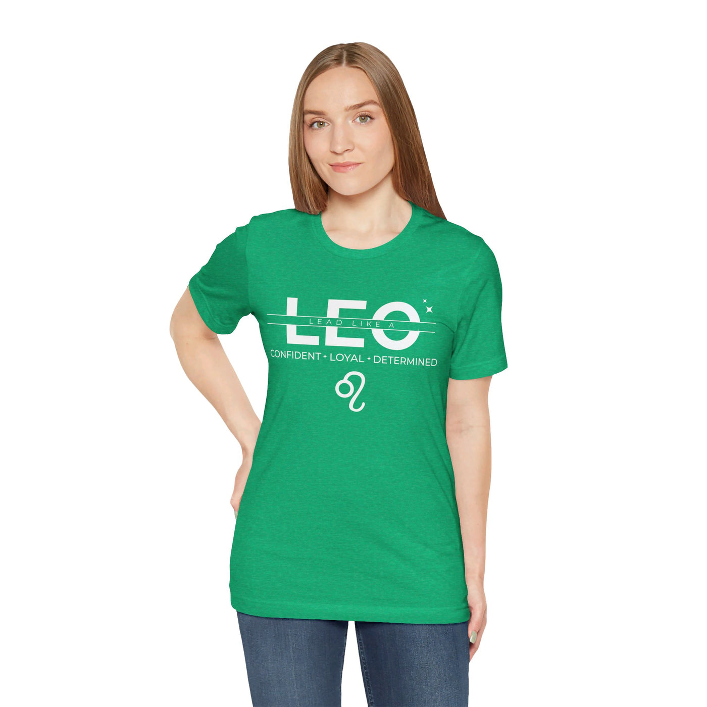 Lead Like a Leo #3 - White on Heather Colors