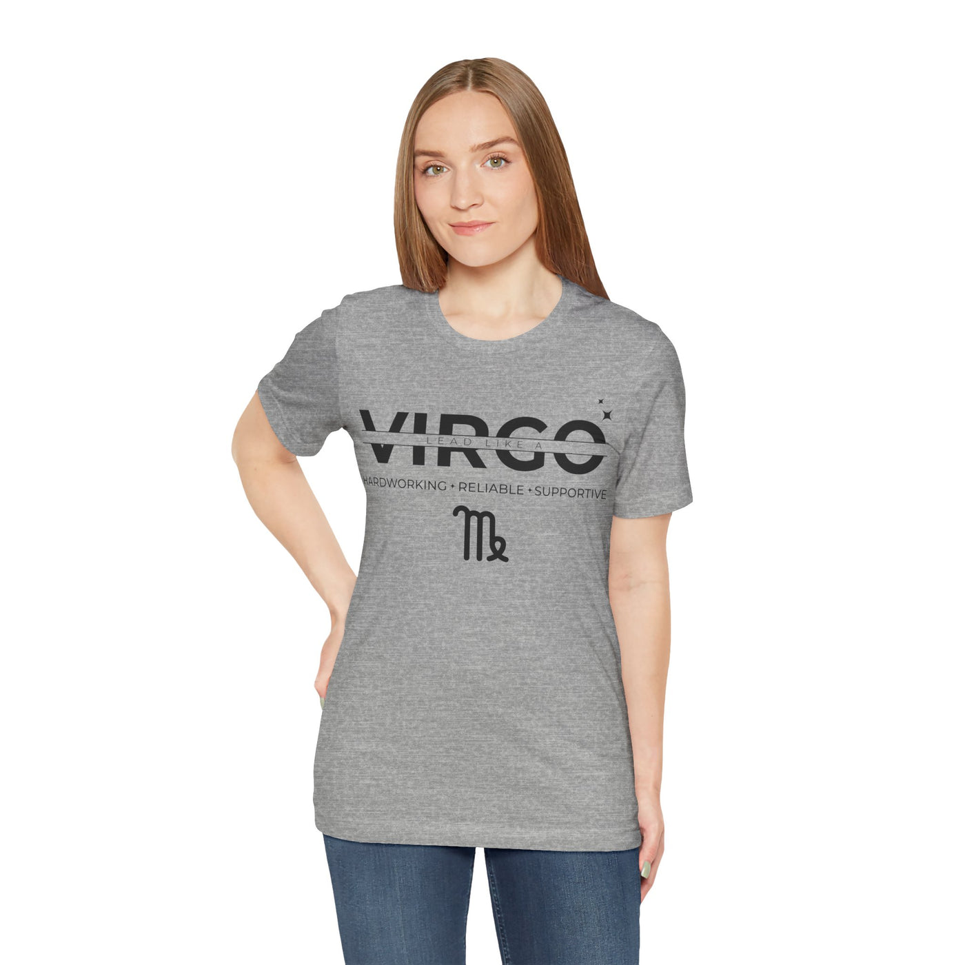 Lead Like a Virgo #3 - Black on Heather Colors