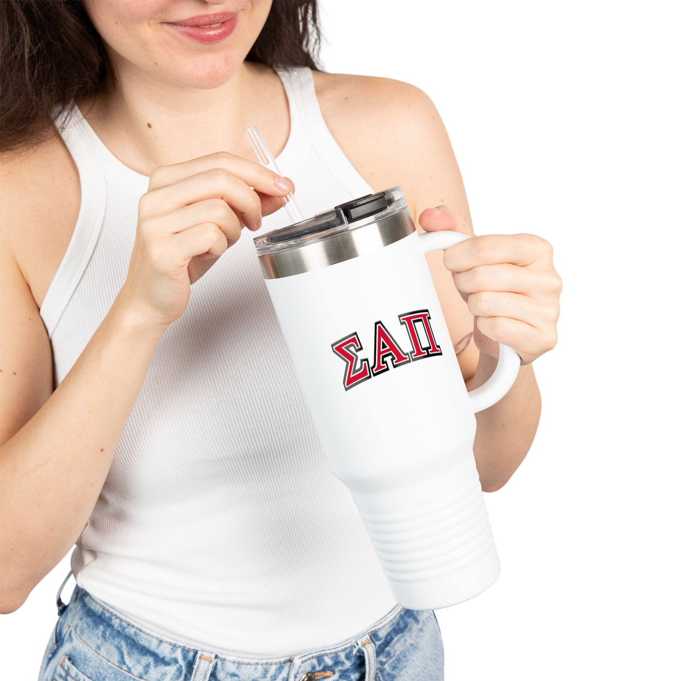 Sigma Alpha PI Insulated Travel Mug, 40oz