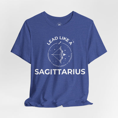 Lead Like a Sagittarius #2 - White on Heather Colors