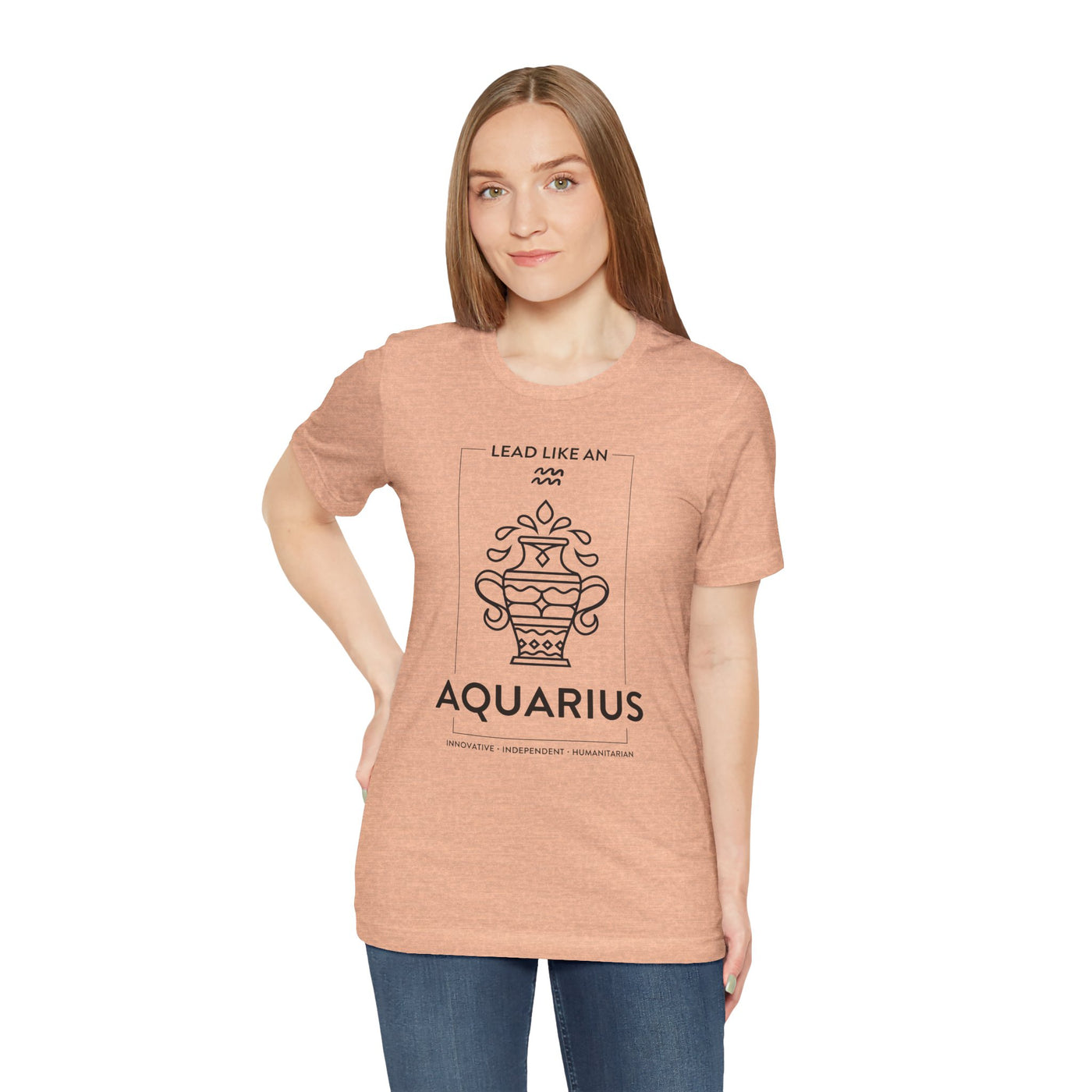 LEAD LIKE an Aquarius #1 - Black on Heather Colors