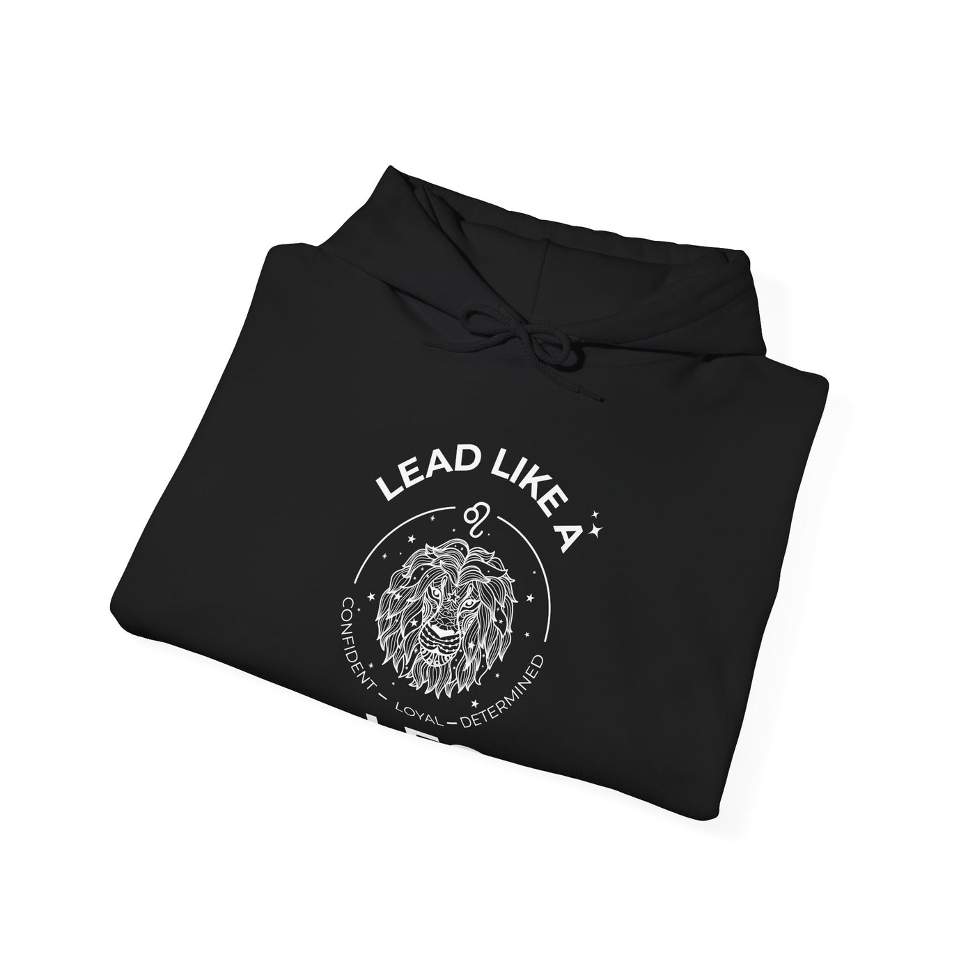 LEAD LIKE a Leo #2 - Heavy Hooded Sweatshirt - White/Black