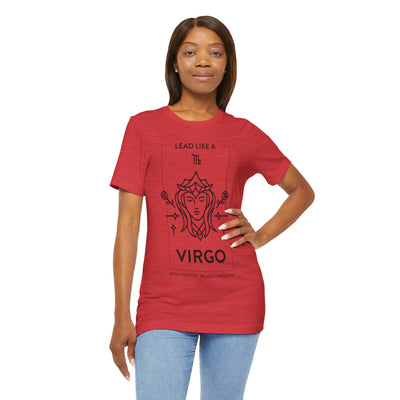 Lead Like a Virgo #1 - Black on Heather Colors