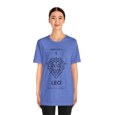 Lead Like a Leo #1 - Black on Heather Colors