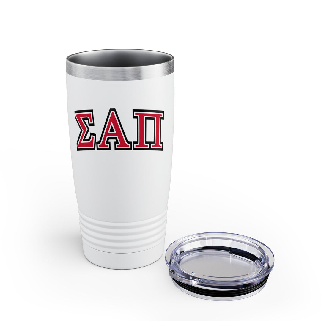 Sigma Alpha Pi - Ringneck Tumbler, 20oz - Red/White