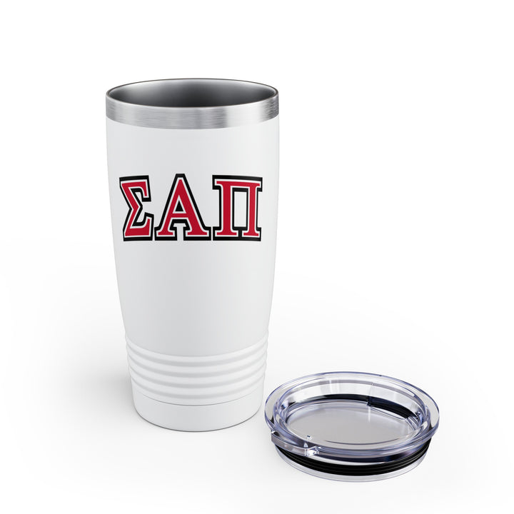 Sigma Alpha Pi - Ringneck Tumbler, 20oz - Red/White