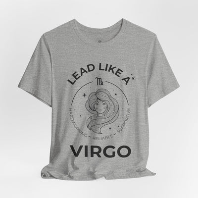 Lead Like a Virgo #2 - Black on Heather Colors