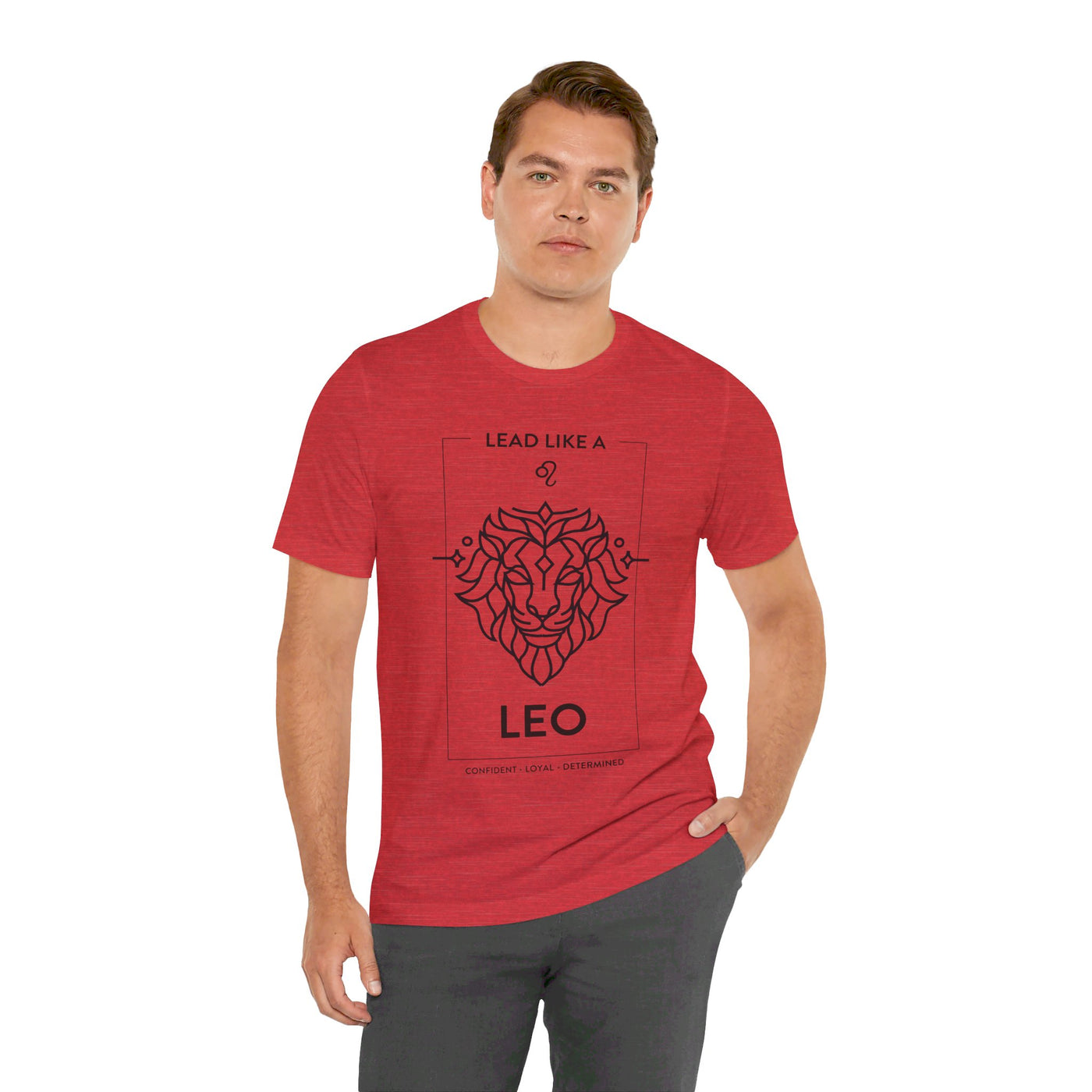 Lead Like a Leo #1 - Black on Heather Colors