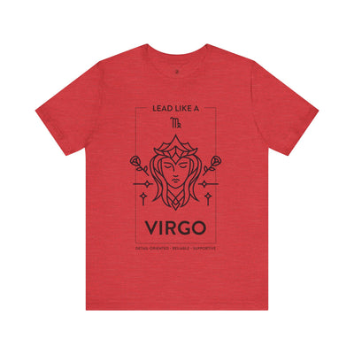 Lead Like a Virgo #1 - Black on Heather Colors