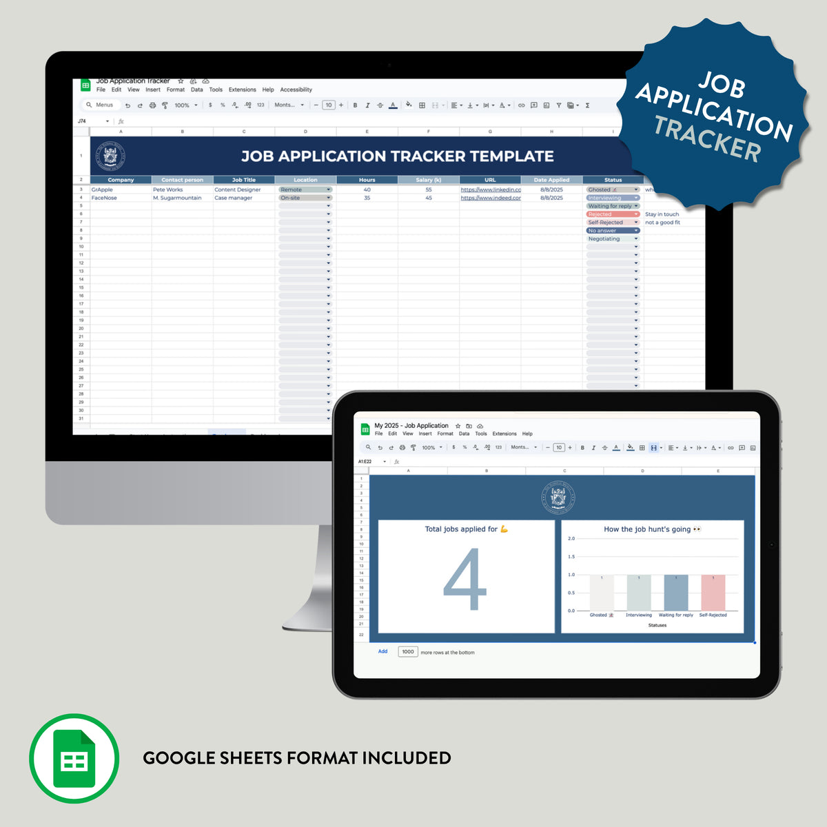 Job Application Tracker (Google Sheets)