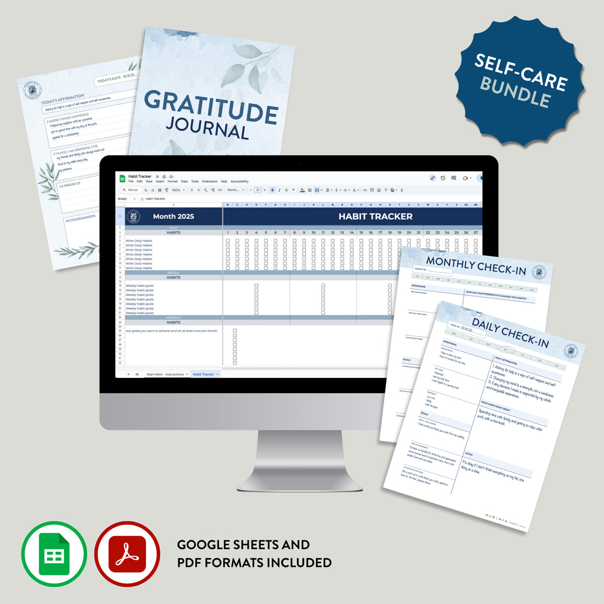 Ultimate Life & Productivity Bundle (Google Sheets & Editable PDFs)