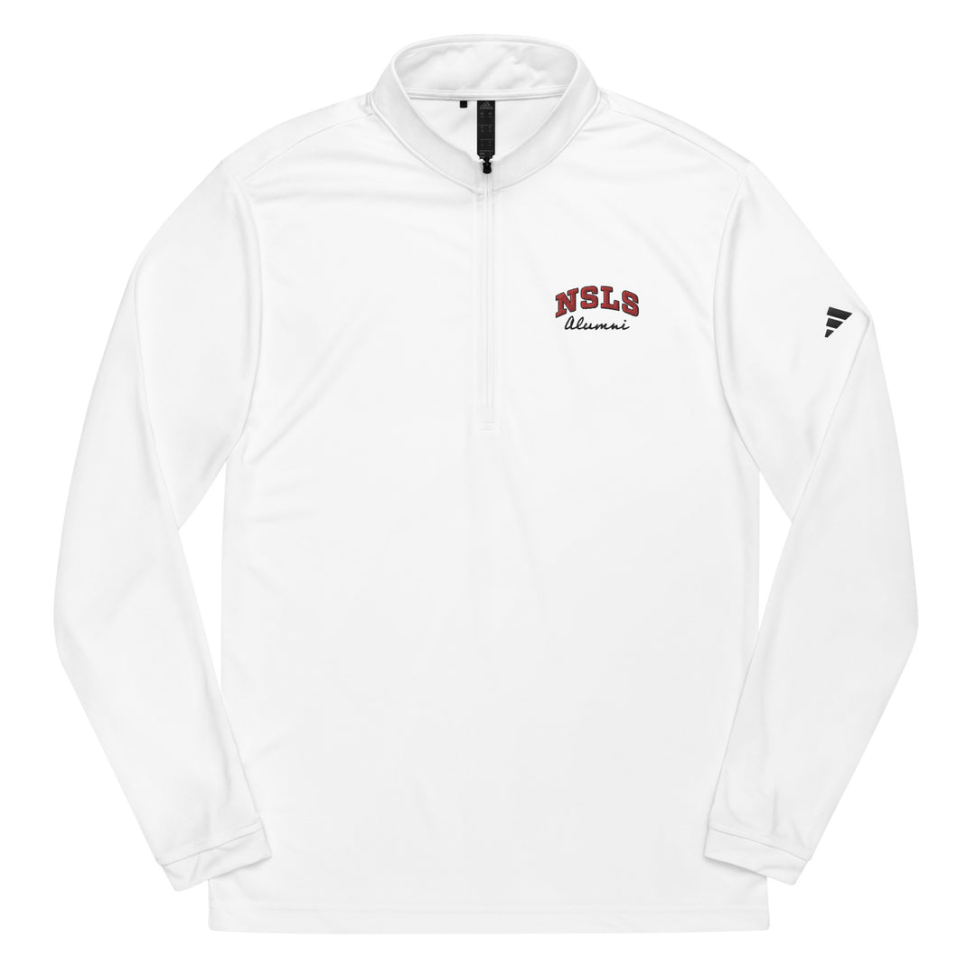 NSLS Alumni Adidas® Quarter zip white pullover – NSLS Shop