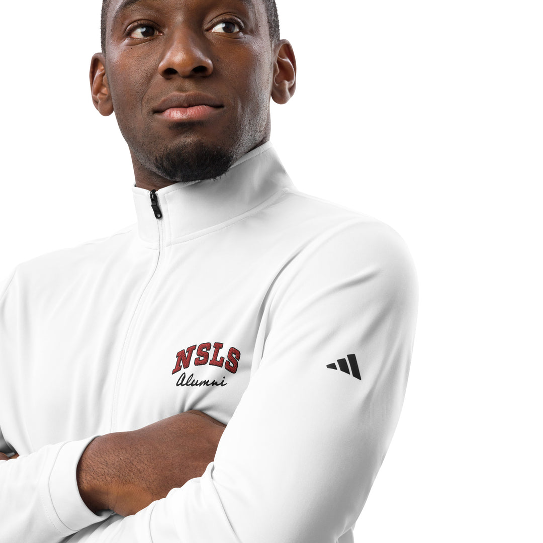 NSLS Alumni Adidas® Quarter zip white pullover